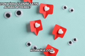 TikTok Video İzlenme Satın Almak Ne Demek?